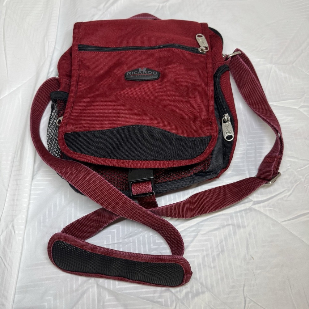 Red‎ Bag Ricardo Beverly Hills "Essential Daypack" Crossbody style, includes Box